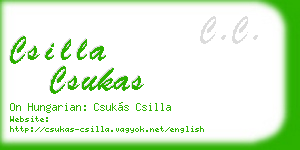 csilla csukas business card